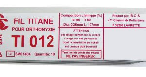 Fil de titane – Taille 012 - 5 pièces – Image 1