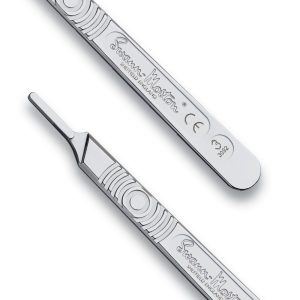 Manche en acier inoxydable pour lame de bistouri – Image 1